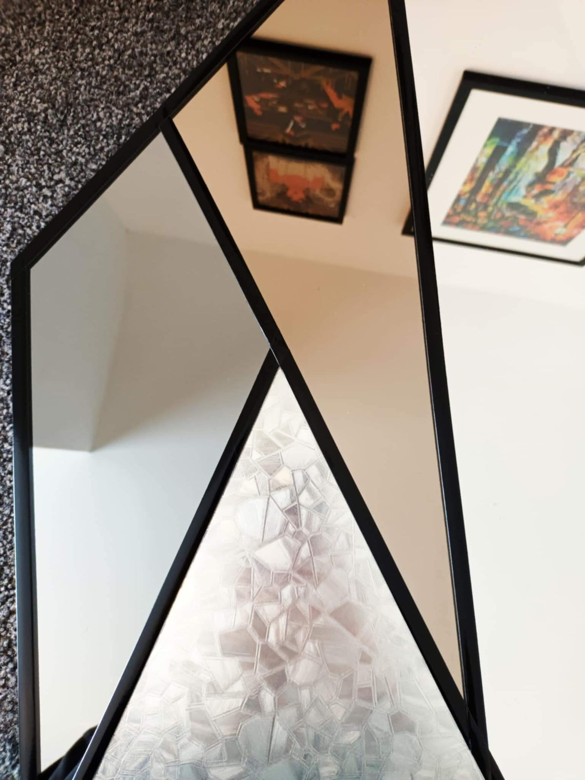 Contemporary Octagon Round Wall Mirror
