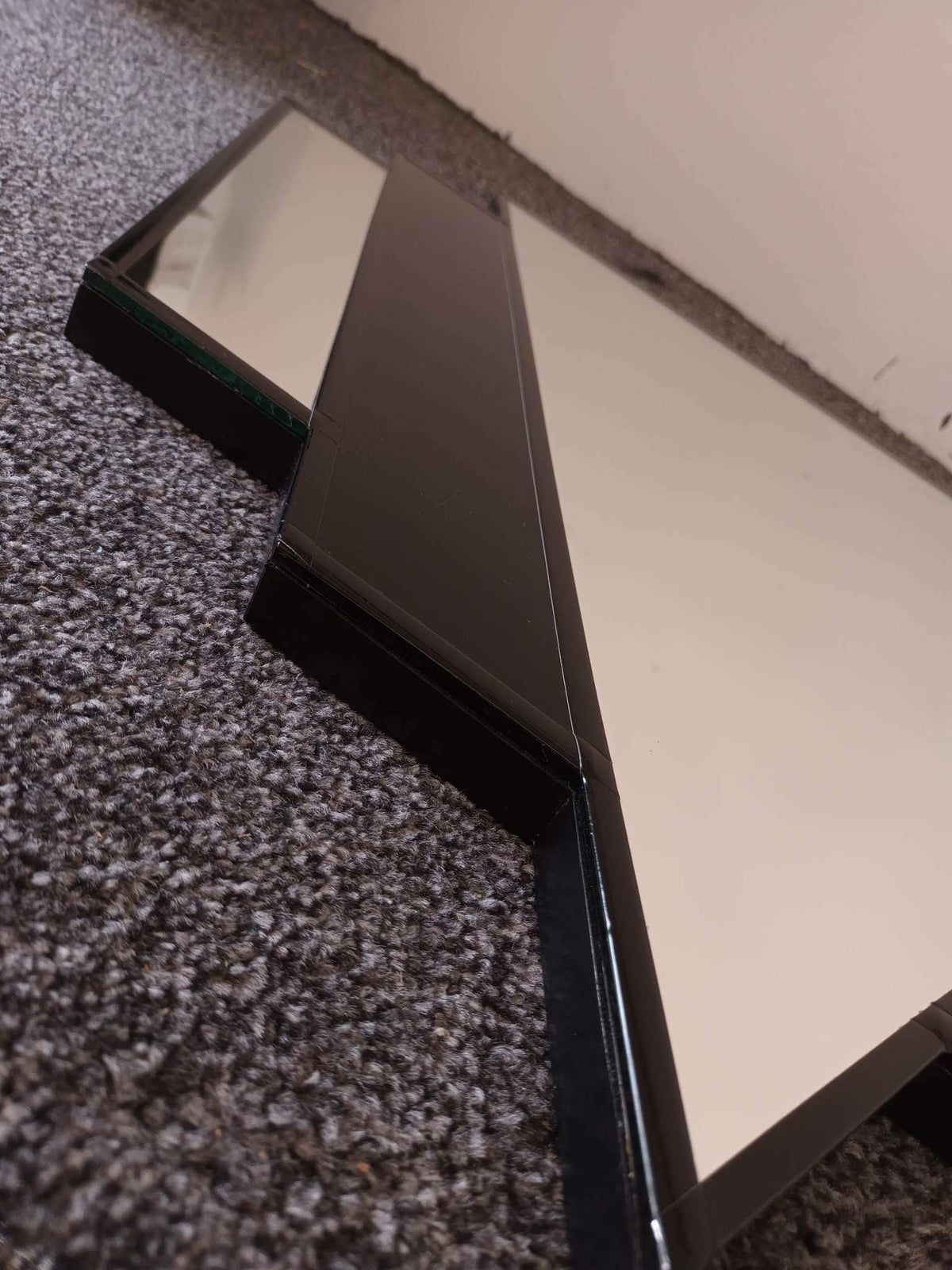 Black Gloss Art Deco Mirror