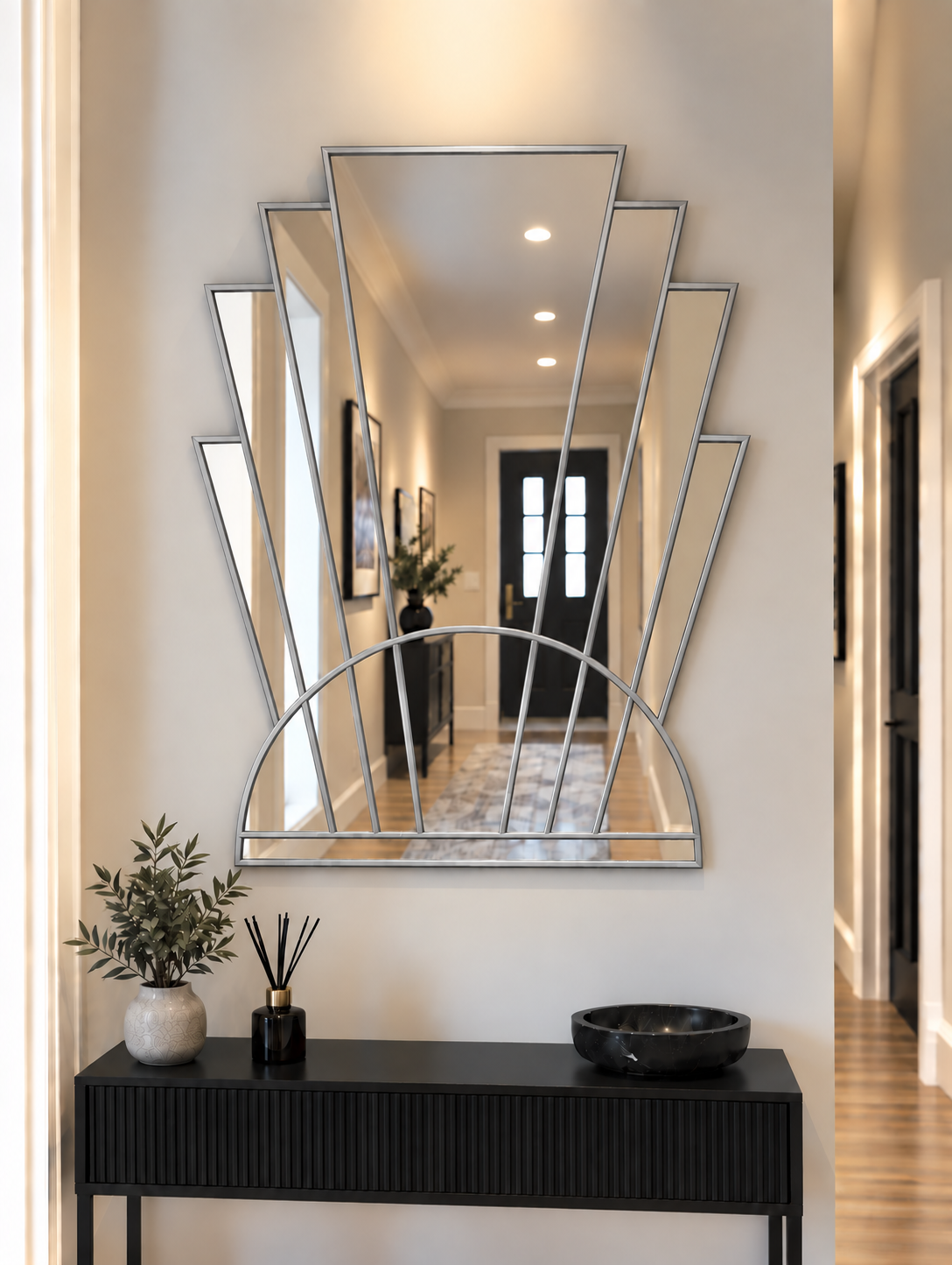 Apollo Art Deco Wall Mirror
