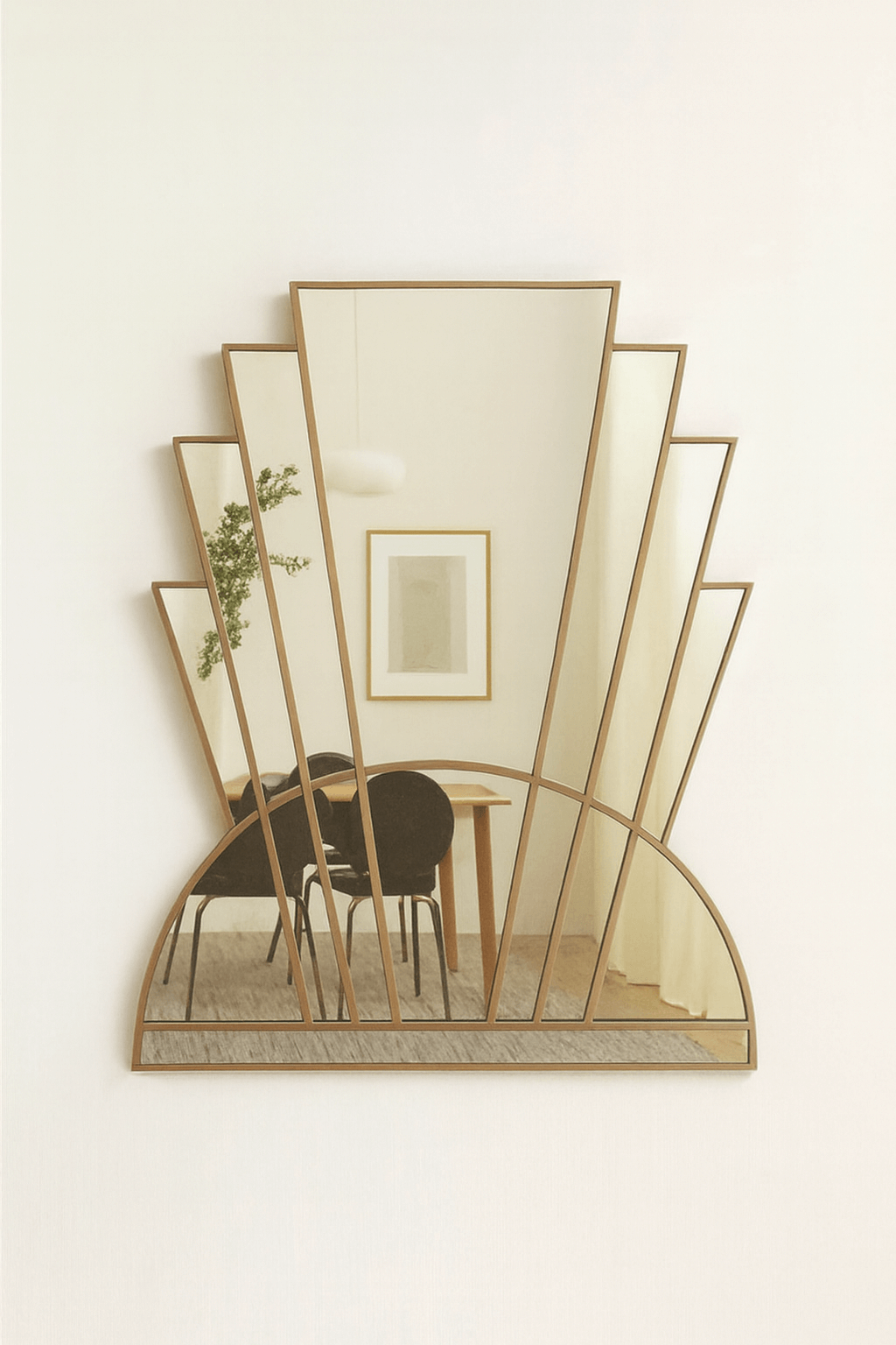 Apollo Art Deco Mirror in Gold