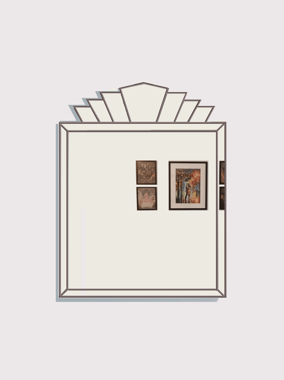 Large Art Deco Wall Mirror