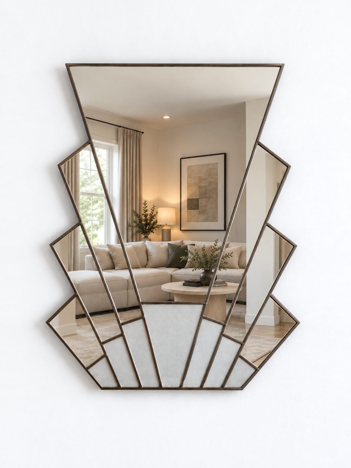 Art Deco wall Mirror in Antique