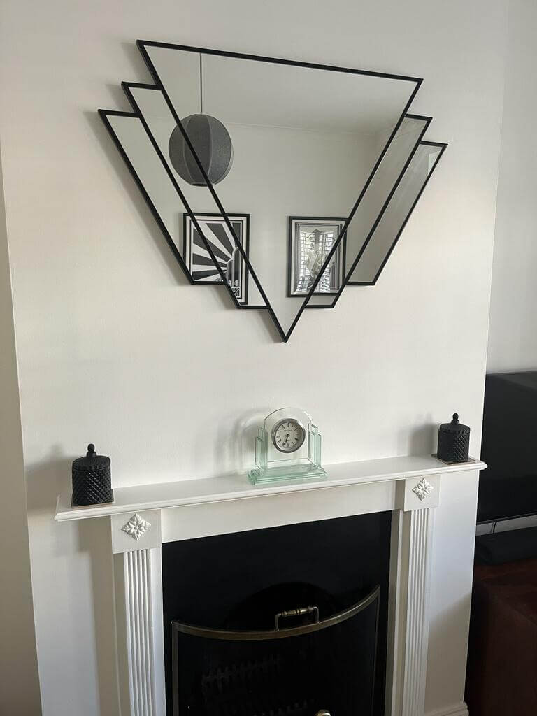 Double W Handcrafted Art Deco Wall Mirror exclusive JPC Mirrors